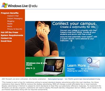 Windows Live Werbung mit Mac